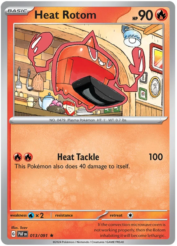 Heat Rotom Paldean Fates Pokemon Card Single 013/091
