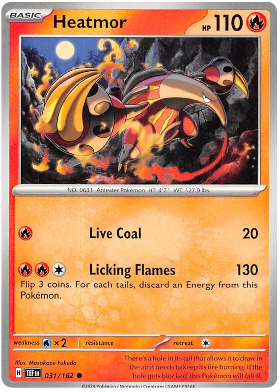 Heatmor Temporal Forces Pokemon Single 031/162