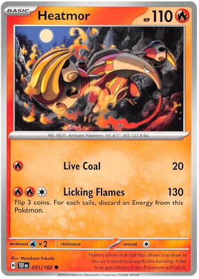 Heatmor Temporal Forces Pokemon Single 031/162