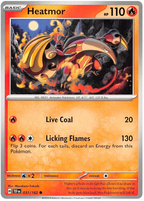Heatmor Temporal Forces Pokemon Single 031/162