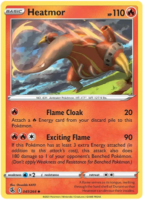Heatmor Fusion Strike Pokemon Card Singles 041/264