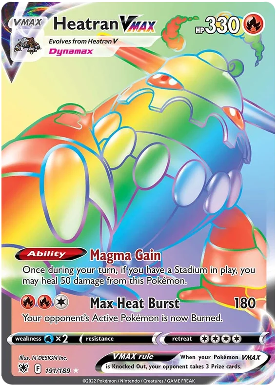 Heatran VMAX Astral Radiance Pokemon Card Singles 191/189