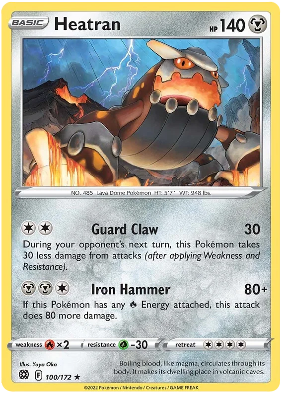 Heatran Brilliant Stars Pokemon Card Singles 100/172