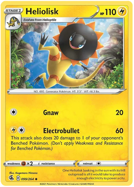 Heliolisk Fusion Strike Pokemon Card Singles 099/264