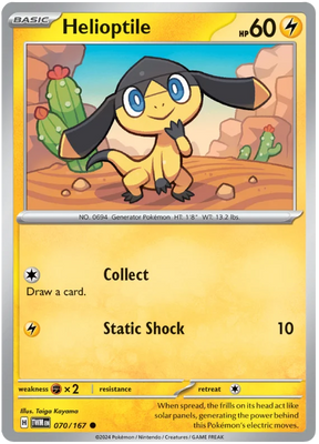 Helioptile Twilight Masquerade Pokemon Single 070/167