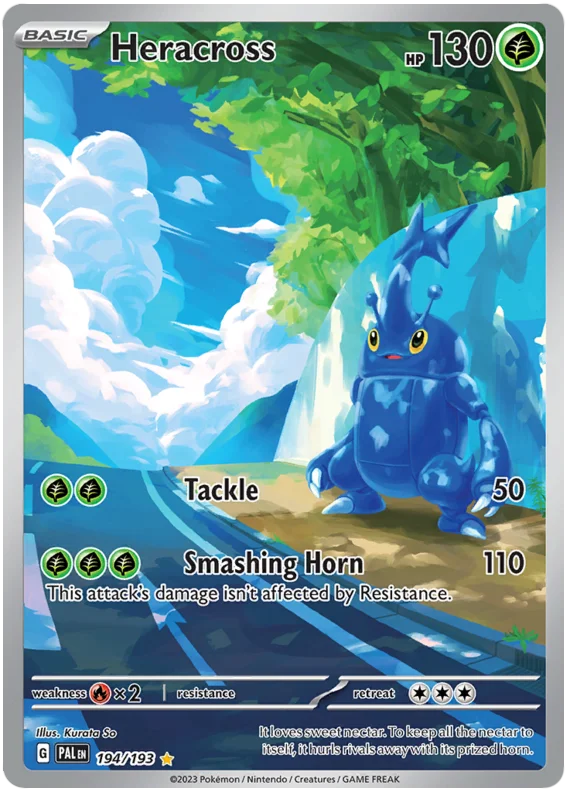 Heracross Illustration Rare Paldea Evolved Single Pokemon Card