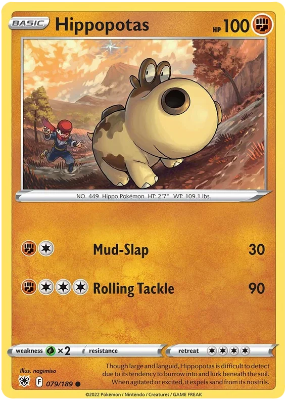 Hippopotas Astral Radiance Pokemon Card Singles 079/189