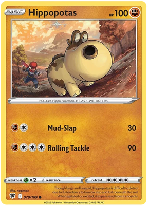 Hippopotas Astral Radiance Pokemon Card Singles 079/189