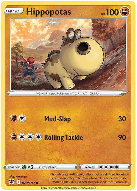 Hippopotas Astral Radiance Pokemon Card Singles 079/189