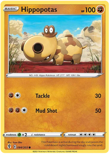 Hippopotas 084/203 - Pokemon TCG Evolving Skies card