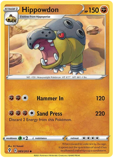 Hippowdon 085/203 - Pokemon TCG Evolving Skies card