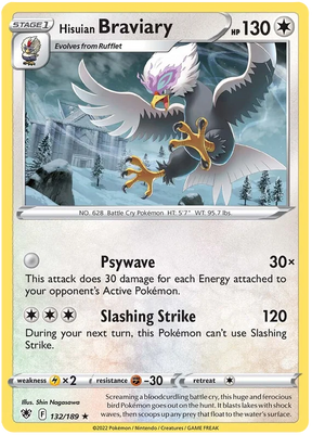Hisuian Braviary Astral Radiance Pokemon Card Singles 132/189