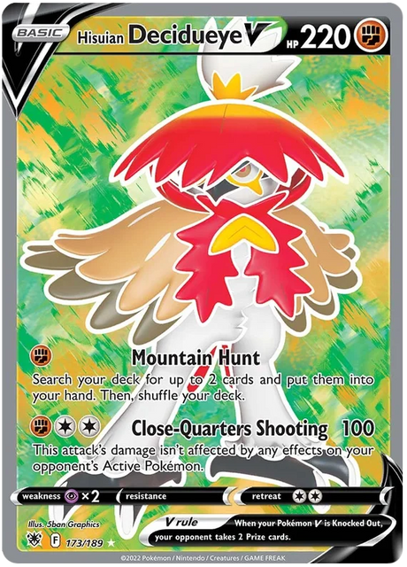 Hisuian Decidueye V Astral Radiance Pokemon Card Singles 173/189