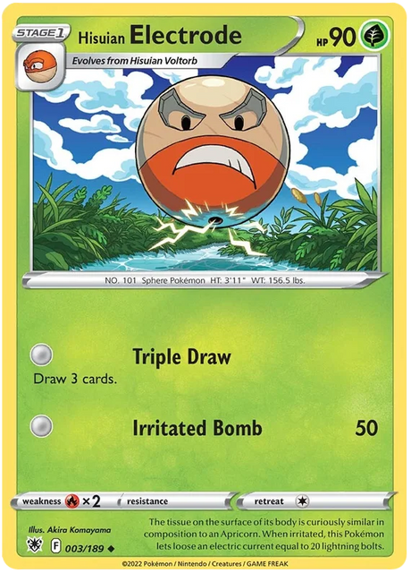 Hisuian Electrode Astral Radiance Pokemon Card Singles 003/189