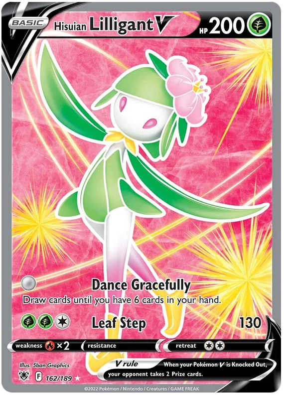 Hisuian Liligant V Astral Radiance Pokemon Card Singles 162/189
