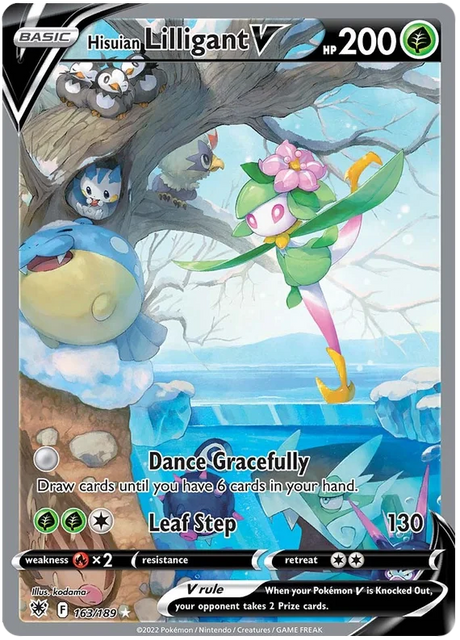 Hisuian Liligant V Astral Radiance Pokemon Card Singles 163/189