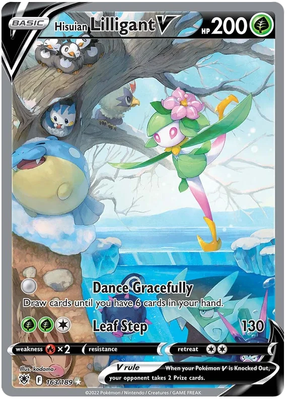 Hisuian Liligant V Astral Radiance Pokemon Card Singles 163/189