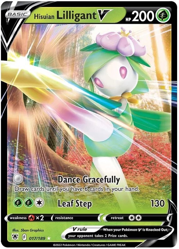 Hisuian Liligant V Astral Radiance Pokemon Card Singles 017/189