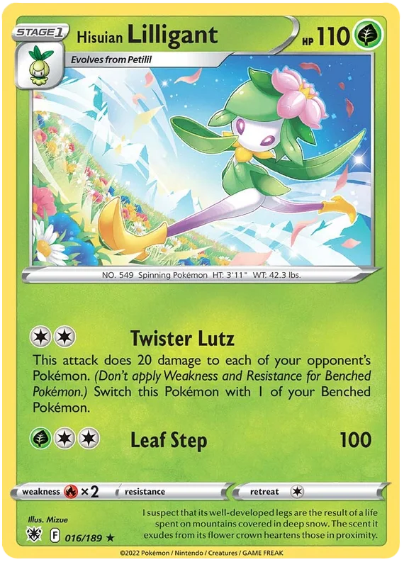 Hisuian Liligant Astral Radiance Pokemon Card Singles 016/189