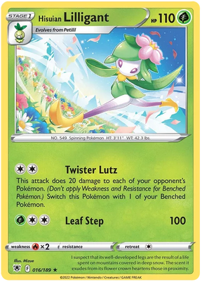 Hisuian Liligant Astral Radiance Pokemon Card Singles 016/189