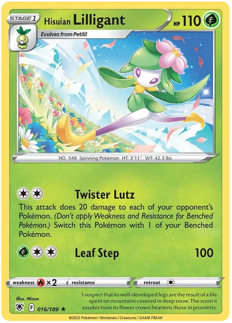 Hisuian Liligant Astral Radiance Pokemon Card Singles 016/189