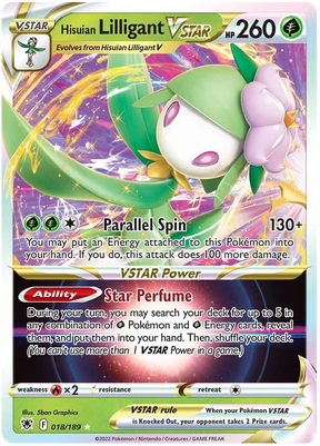 Hisuian Liligant VSTAR Astral Radiance Pokemon Card Singles 018/189