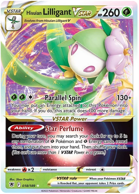 Hisuian Liligant VSTAR Astral Radiance Pokemon Card Singles 018/189