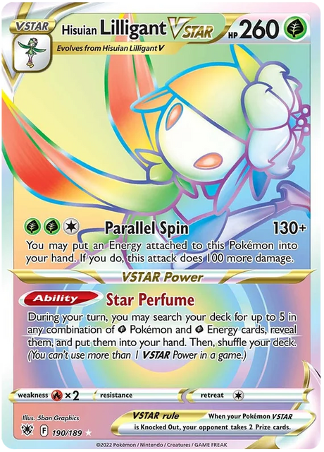 Hisuian Liligant VSTAR Astral Radiance Pokemon Card Singles 190/189