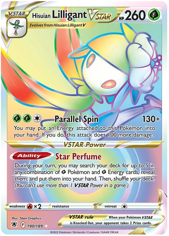 Hisuian Liligant VSTAR Astral Radiance Pokemon Card Singles 190/189