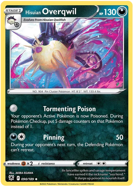 Hisuian Overqwil Astral Radiance Pokemon Card Singles 090/189