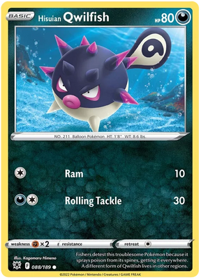 Hisuian Qwilfish Astral Radiance Pokemon Card Singles 088/189