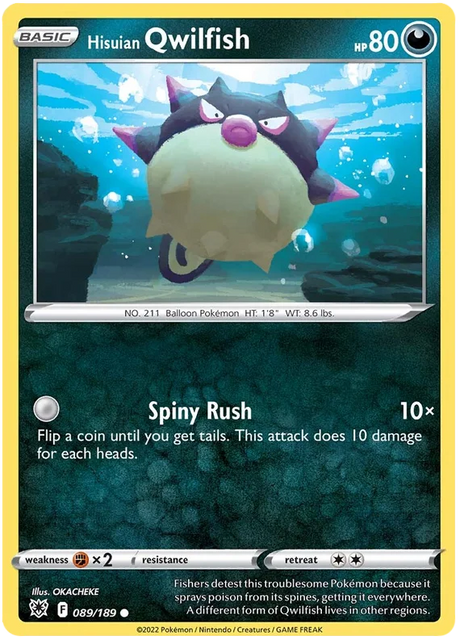 Hisuian Qwilfish Astral Radiance Pokemon Card Singles 089/189