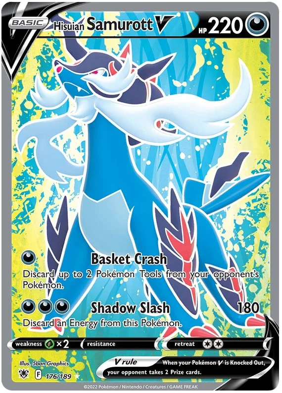 Hisuian Samurott V Astral Radiance Pokemon Card Singles 176/189
