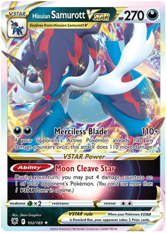 Hisuian Samurott VSTAR Astral Radiance Pokemon Card Singles 102/189