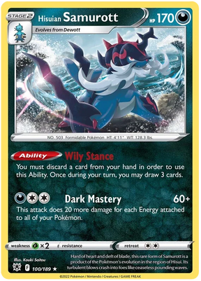 Hisuian Samurott Astral Radiance Pokemon Card Singles 100/189