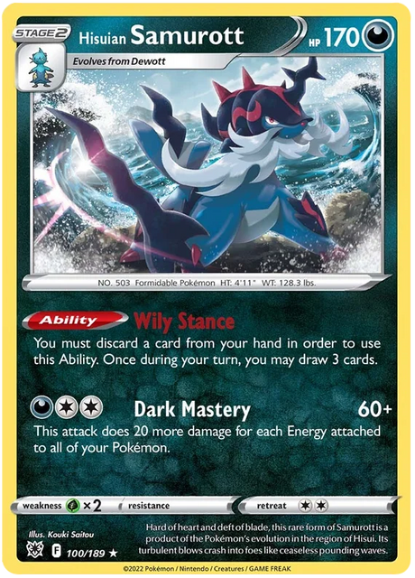Hisuian Samurott Astral Radiance Pokemon Card Singles 100/189