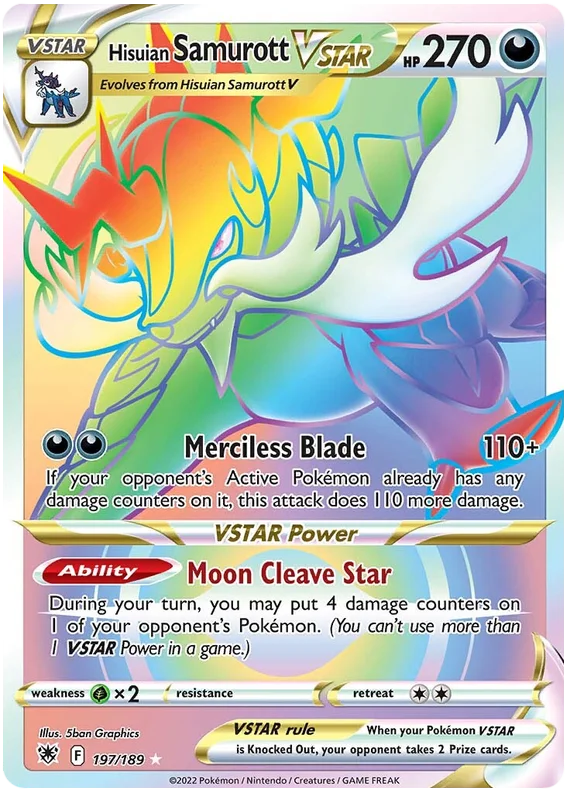 Hisuian Samurott VSTAR Astral Radiance Pokemon Card Singles 197/189