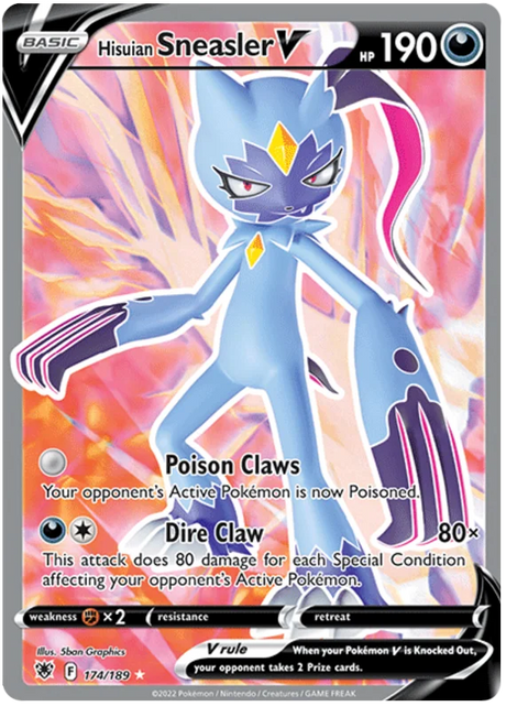 Hisuian Sneasler V Astral Radiance Pokemon Card Singles 174/189