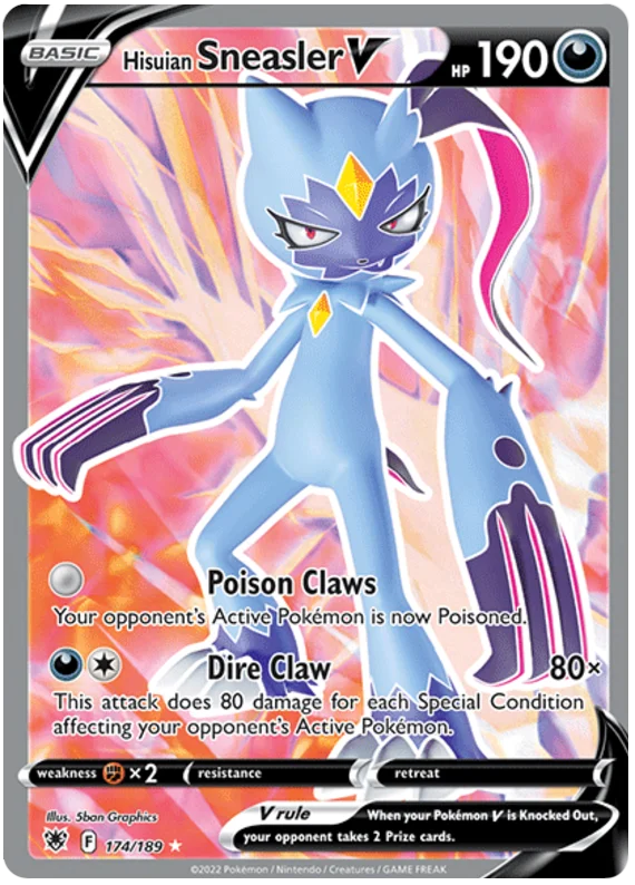 Hisuian Sneasler V Astral Radiance Pokemon Card Singles 174/189