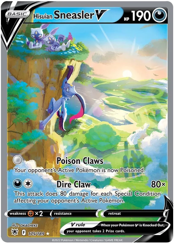 Hisuian Sneasler V Astral Radiance Pokemon Card Singles 175/189
