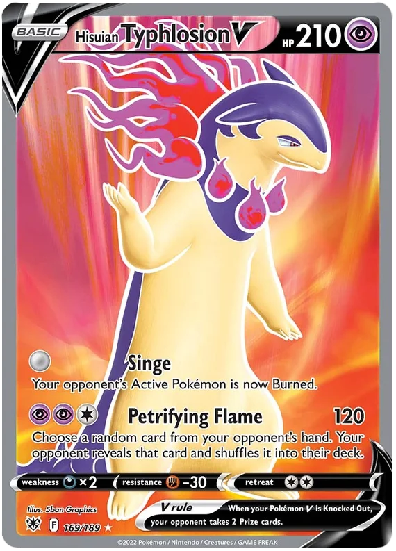 Hisuian Typhlosion V Astral Radiance Pokemon Card Singles 169/189