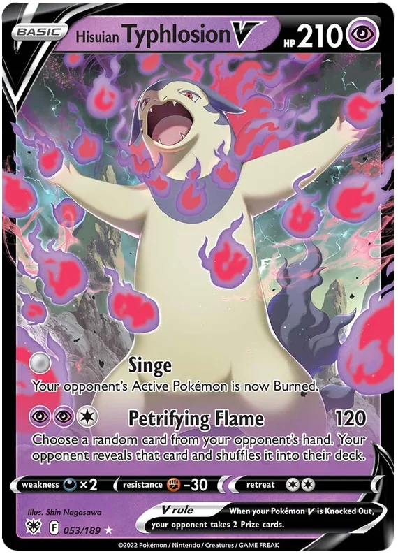 Hisuian Typhlosion V Astral Radiance Pokemon Card Singles 053/189