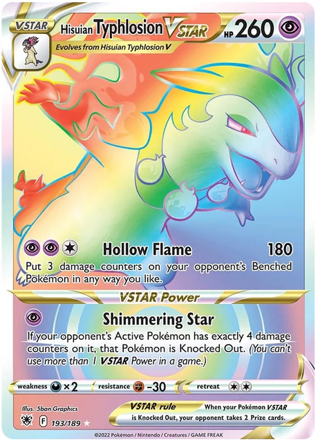 Hisuian Typhlosion VSTAR Astral Radiance Pokemon Card Singles 193/189