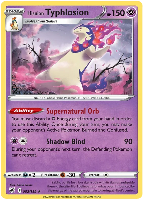 Hisuian Typhlosion Astral Radiance Pokemon Card Singles 052/189
