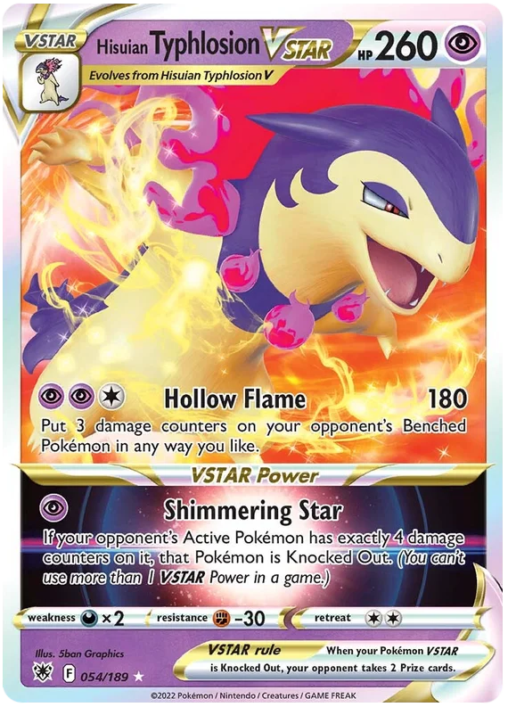 Hisuian Typhlosion VSTAR Astral Radiance Pokemon Card Singles 054/189