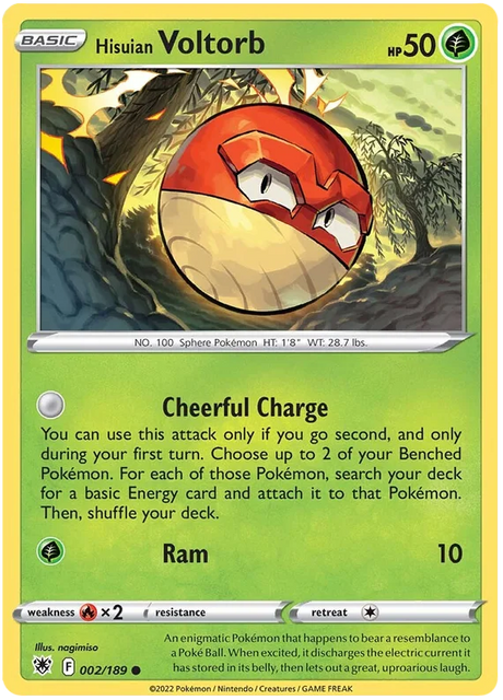 Hisuian Voltorb Astral Radiance Pokemon Card Singles 002/189