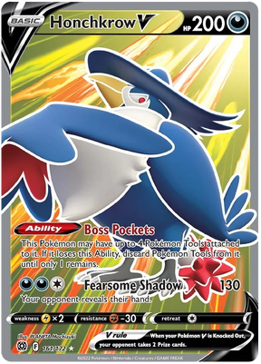 Honchkrow V Brilliant Stars Pokemon Card Singles 161/172