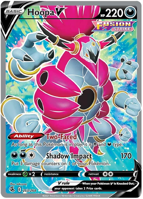 Hoopa V Fusion Strike Pokemon Card Singles 253/264