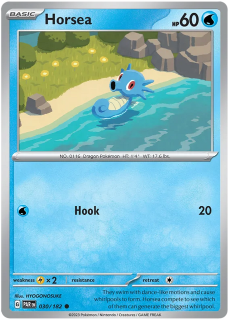 Horsea Paradox Rift Single Pokemon Card 030/182