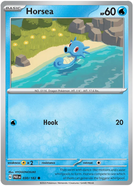 Horsea Paradox Rift Single Pokemon Card 030/182